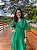 Vestido transpassado (crepe dunna) - Verde - Imagem 3