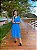 Vestido transpassado (crepe dunna) - Azul - Imagem 5