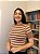 Blusa de modal listrada (Caqui/Branco) - Imagem 3