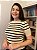 Blusa de modal listrada (Areia/Preto) - Imagem 3
