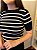 Blusa de modal com listra (Preto/Branco) - Imagem 2