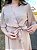Vestido transpassado liso (Areia) - Imagem 2