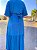 Vestido transpassado liso (Azul Petróleo) - Imagem 7