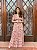Vestido longo transpassado estampado (Rosê) - Imagem 1