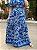 Vestido longo transpassado estampado (Azul) - Imagem 5