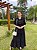 Vestido com botões (Preto) - Imagem 1