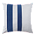 Capa de Almofada Decorativa Deminas 45x45 - Coleção Despertar Cru - Duas Faixas - Azul - Imagem 1