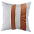 Capa de Almofada Decorativa Deminas 45x45 - Coleção Despertar Cru- Duas Faixas - Caramelo - Imagem 1