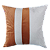 Capa de Almofada Decorativa Deminas 45x45 - Coleção Despertar Cru- Metade - Caramelo - Imagem 1