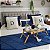 Peseira Decorativa Nervuras com Forro - Azul - Imagem 1