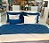 Kit Peseira Suede Luxo Deminas + 2 Porta Travesseiro - Azul - Imagem 2