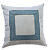 Capa de Almofada Decorativa Deminas 45x45 - Coleção Serenity - Moldura Azul - Imagem 1