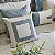 Capa de Almofada Decorativa Deminas 45x45 - Coleção Serenity - Moldura Azul - Imagem 3