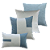 Kit 4 Capas de Almofadas Decorativas Deminas 45x45 - Coleção Serenity - Boucle Azul - Imagem 1