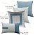 Kit 4 Capas de Almofadas Decorativas Deminas 45x45 - Coleção Serenity - Boucle Moldura Azul - Imagem 5