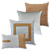 Kit 4 Capas de Almofadas Decorativas Deminas 45x45 - Coleção Serenity - Boucle Moldura Caramelo - Imagem 1