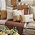 Kit 3 Capas de Almofadas Decorativas Deminas 45x45 - Coleção Serenity - Boucle Moldura Caramelo - Imagem 2