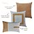 Kit 3 Capas de Almofadas Decorativas Deminas 45x45 - Coleção Serenity - Boucle Moldura Caramelo - Imagem 4