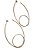 Brinco argola oval lisa - Imagem 2