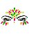 ADESIVO STRASS FACIAL NEONGLOWTAT COLORIDO GLITTER JOY - Imagem 1