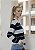 Blusa Polo Manga Longa Listra Bicolor com Botões - Imagem 3