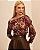 Blusa Tule Drapeada Laço Lateral Étnica - Imagem 3