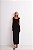 Vestido Alfaiataria Midi Top Peplum com Alça Preto - Imagem 2
