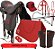 Sela Mangalarga Marchador Soft Marrom Kit Vermelho - Imagem 1