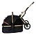 Carrinho de passeio PET Unique  Europeu Golden Club Baby 3 em 1 Dourado e Preto - Imagem 3