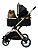 Carrinho de passeio PET Unique  Europeu Golden Club Baby 3 em 1 Dourado e Preto - Imagem 5