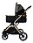 Carrinho de passeio PET Unique  Europeu Golden Club Baby 3 em 1 Dourado e Preto - Imagem 10