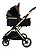 Carrinho de passeio PET Unique  Europeu Golden Club Baby 3 em 1 Dourado e Preto - Imagem 11