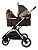 Carrinho de passeio PET Unique  Europeu Golden Club Baby 3 em 1 Dourado e Marrom - Imagem 9