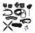 KIT SADO - COM 10 PEÇAS - PRETO - Imagem 1