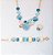 Pulseira Ouro Cristais Azuis - Imagem 1