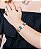 Pulseira Ouro Cristais Azuis - Imagem 2