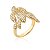 Anel Ramo de Folhas Cravejadas com Zircônia Cristal - Banho Ouro 18k - Semijoia de Luxo - Imagem 10
