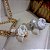 Anel com Duas Pedras Ovais de Zircônia Cristal e Micro Zircônia Cristal nos Detalhes - Banho Ouro 18K - Semijoia de Luxo - Imagem 3