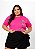 T-SHIRT PLUS BORBOLETAS - ROSA - Imagem 1