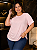 Blusa Lisa Plus Size – Manga Dobrada - Imagem 1