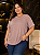Blusa Lisa Plus Size – Manga Dobrada - Imagem 3