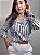 CAMISA FEMININA LISTRADA DARK COLOR - Imagem 1