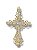 Nossa Senhora de Fátima camafeu kit para terço de noiva grande com strass dourado luxo - Imagem 2