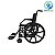 Cadeira De Rodas Dobrável Preta Marca: MM Adulto - Imagem 2