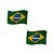 APLIQUE EMBORRACHADO BANDEIRA DO BRASIL MÉDIA (2,5CM) - 2 UNIDADES - Imagem 1