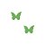 APLIQUE ACRÍLICO BORBOLETA PEQUENO VERDE BB (1,5CM) - 2 UNIDADES - Imagem 1