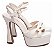 Sandália Meia Pata Feminina Off White 1.210b - Imagem 2