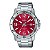 Relógio Casio Masculino MTP-VD01D-4BVUDF Vermelho Aço Quartz 50M Data - Imagem 1