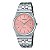 Relógio Casio MTP-B145D-4AVDF Rosa Aço Quartz Calendário 50M Original - Imagem 1