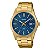 Relógio Casio MTP-VD03G-2AUDF Dourado Azul Aço Quartz Data - Imagem 1